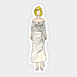 White Cream Dress Sticker